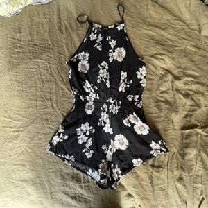 brandy melville floral romper